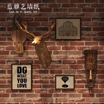 Chinese retro imitation brick brick brick brick wallpaper 3d three-dimensional restaurant haircut clothing store background wall red brick wallpaper
