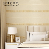 Modern minimalist 3D Deer velvet horizontal and vertical stripes non-woven wallpaper bedroom living room TV background wall wallpaper