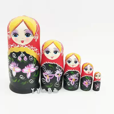 Five-layer Bauhinia Russian doll wooden toy craft gift wish doll Valentine's Day gift ornaments