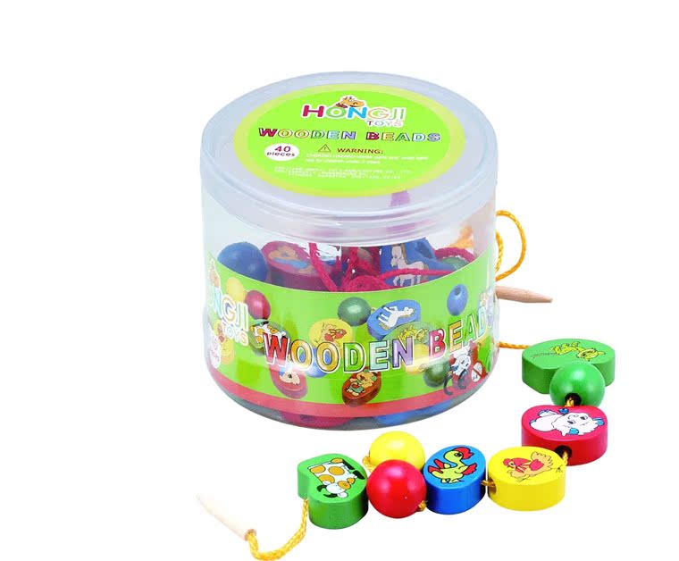 Macro-based toy animal insects wear leds beads wearing beads Puzzle Wooden Toys early to teach young children intellect