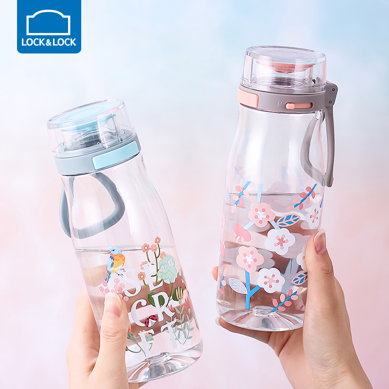 Lotto buckle water cup plastic large-capacity sports portable cute girl girl Summer Children's cup kettle
