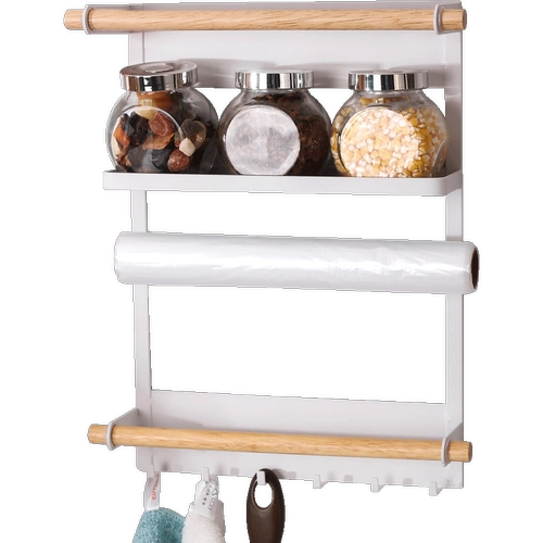 Lexisle Buckle Holrigrator Установите внешнюю сторону хранения кухонной приправы на стене -3 -слойная стиральная машина над магнитом