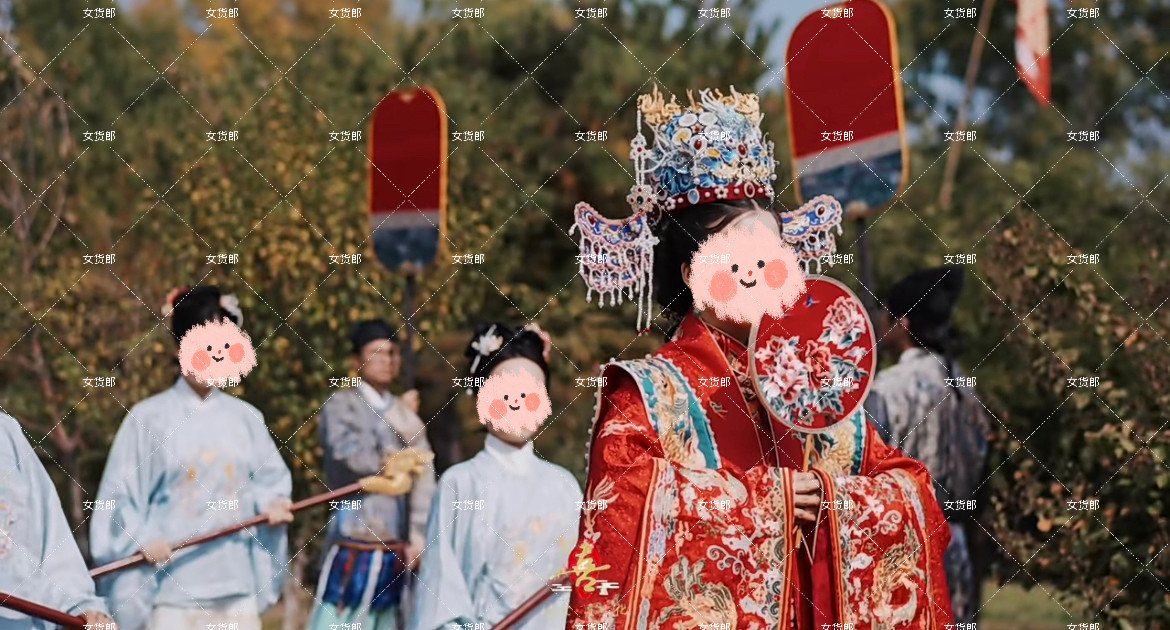汉婚仗扇却扇礼障扇仪仗扇大扇子，中式婚礼中的神秘符号？-道具定制-淘宝百科网