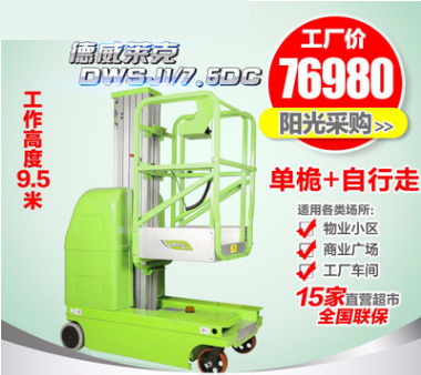 Deweilaike DWSJ1 7 5DC mast lifting platform electric lift