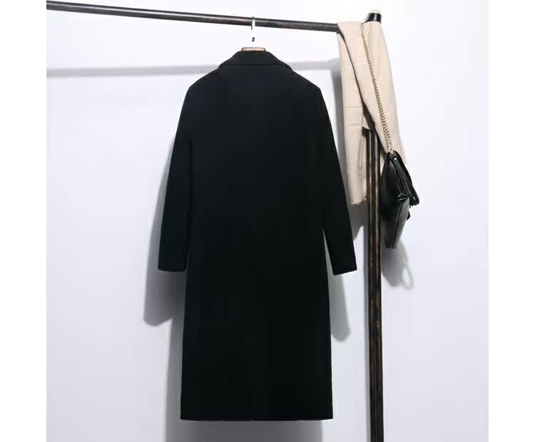 Ngôi sao với phiên bản Hàn Quốc của học sinh cashmere dài thon cộng với áo khoác len cotton dày trên đầu gối áo len của phụ nữ - Áo Hàn Quốc các mẫu áo dạ đẹp