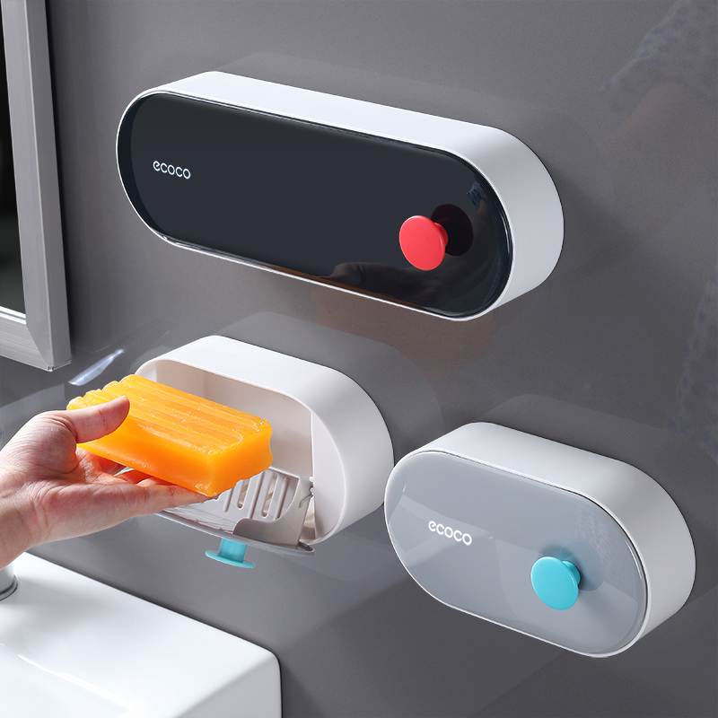 Soap case wall-mounted drain free of punch Home with lid Dressing Room Not Seeded Double G Free Soap Box Shelve