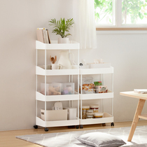 Kitchen rack removable bedroom pulley storage rack floor trolley hand snack rack household storage rack