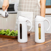 Japanese glass oil pot household kitchen leak-proof plastic vinaigrette sauce bottle automatic opening and closing bottle