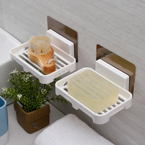 Shuangqing toilet soap box soap holder creative sucker soap box wall-mounted soap holder bathroom drain soap box