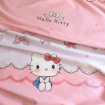 Cotton cotton cartoon bed single piece quilt cover four piece set custom childrens student dormitory kitty ktcat