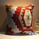 Xanh Squirrel gió quốc gia thêu bông gối đệm covers, giường phòng khách sofa đệm trở lại eo mà không có lõi - Trở lại đệm / Bolsters