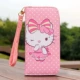 Hello kitty mèo gương phim hoạt hình ví tiền xu nữ mới anime dễ thương học sinh trẻ em dài và ví ngắn ví gucci nam