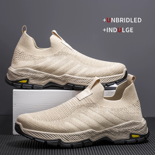 Летняя новая стильная дышащая мужская обувь с сетчатой тканью, мягкая подошва, нескользящая, износостойкая, уличная обувь для альпинизма, спорта и отдыха на одной ноге