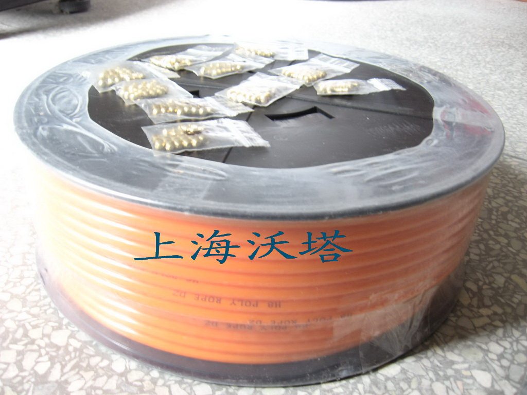 Red PU hollow round with POLY-ROPE able type red hollow round belt with diameter 8mm industrial belt