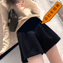 Autumn and winter thick gold velvet pregnant women winter wear leggings trendy mother fashion casual wide leg shorts