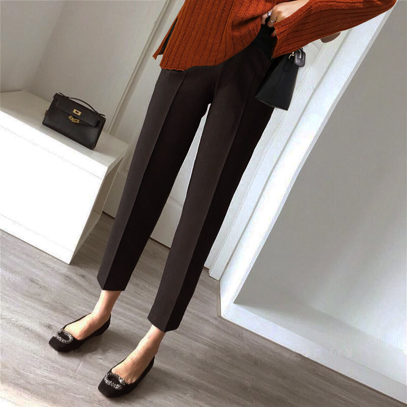 Autumn and winter 2021 new maternity pants autumn wear tide mother pregnant autumn loose belly casual pants