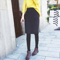 Winter pregnant women short skirt 2021 autumn new autumn winter tide mother wear Korean version of pregnancy belly bottom skirt