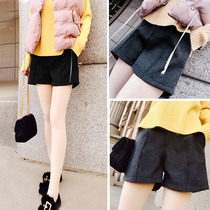 Autumn and winter 2021 New pregnant womens shorts tide mother pregnant 3-9 months outside wear hairy thick bottoming pants