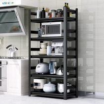 Kitchen widened and thickened seasoning shelf household microwave oven storage shelf floor balcony flower shelf multi-layer shelf