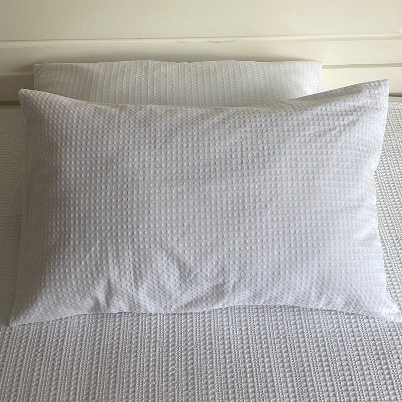 Foreign trade honeycomb pure cotton pillow sleeve pair 100% cotton thicker breathable waffger 48*74cm pillow bag special price