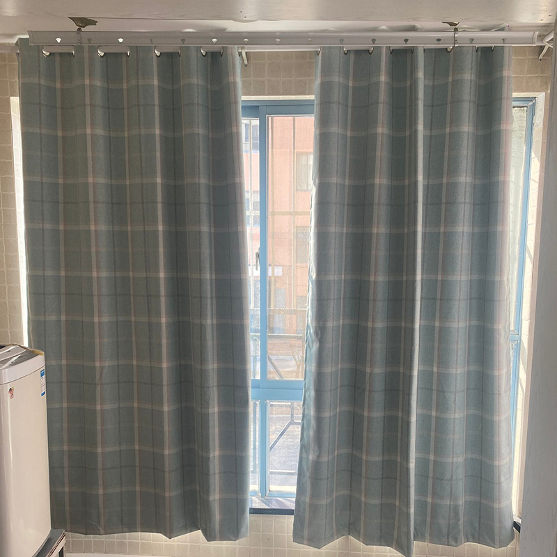 Treatment of foreign trade export thickening full shade curtain finished thick hole living room balcony floating window curtain special price