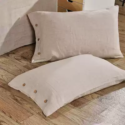 Treatment of French rain Dew linen pillowcase single piece of solid color linen cloth summer cool 48*74 linen pillowcase
