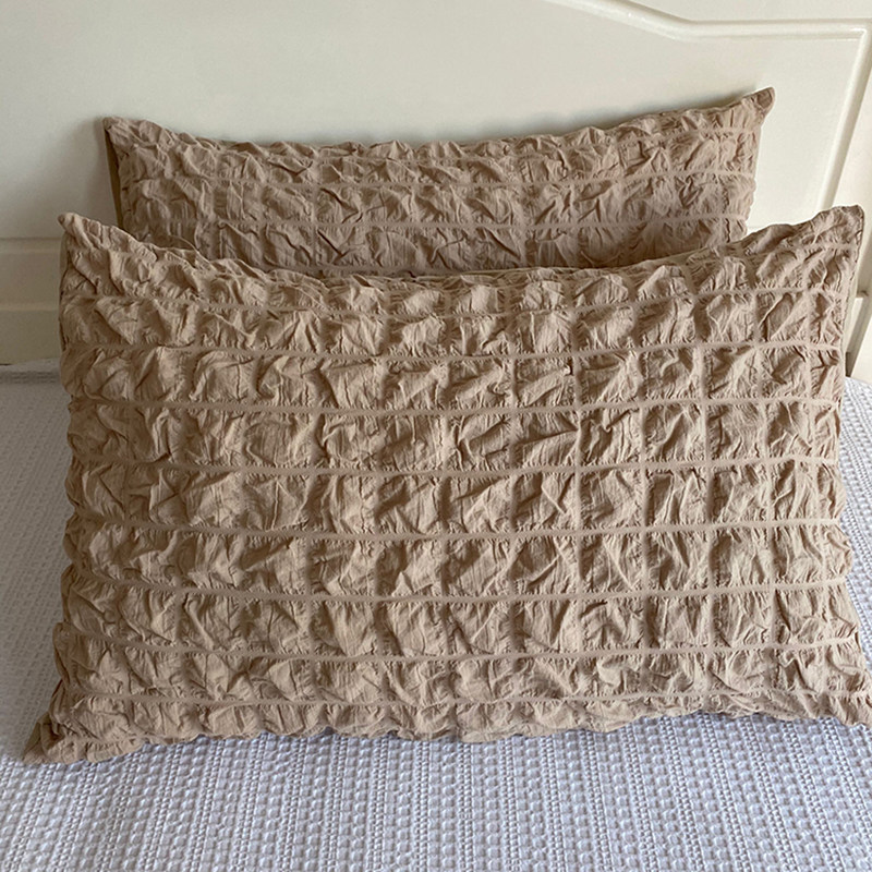 Foreign trade tail single pure cotton bubble pillowcase full cotton flat tattooed single pillow bag pair 48 * 74cm envelope type special price clear