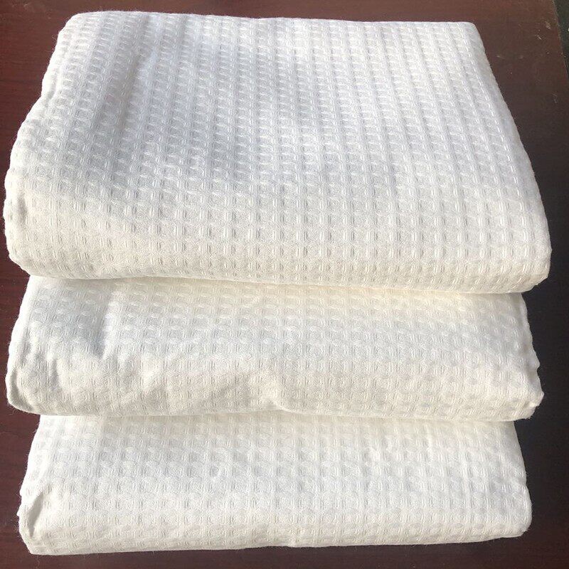 Export Leftover Fabric Honeycomb Bed Pure Cotton Waffle Weave All-Cotton Bed Sheet 210*230cm Special Clearance Sale