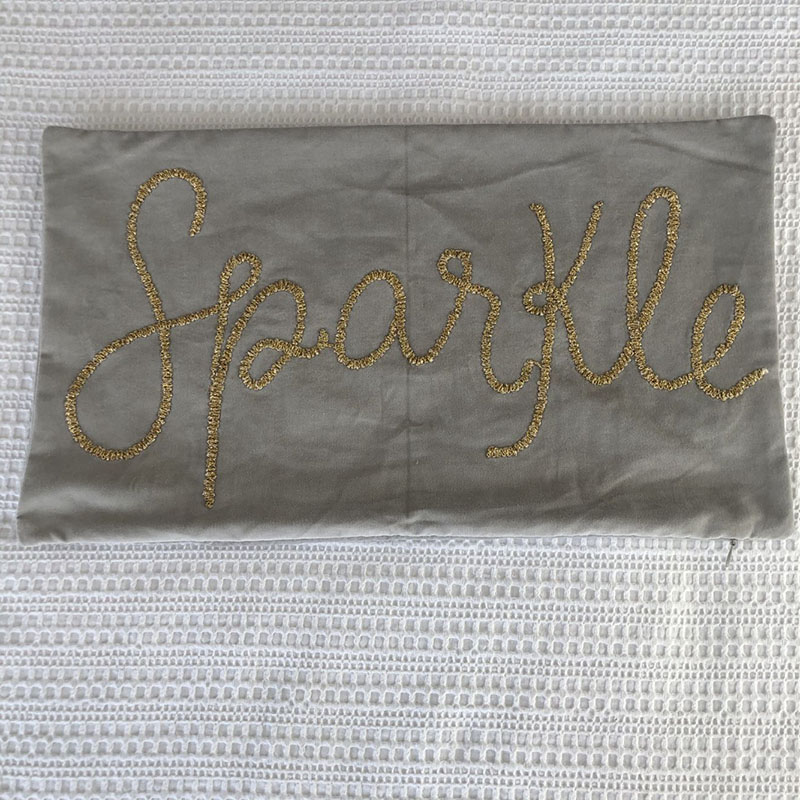 Foreign Trade Tail Single Embroidery Hug Pillow Outlet UK with Core 22 9 Yuan White Vegetable Price Car Sofa Embroidered Cushion Special Price