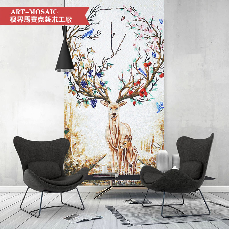 Fluoro Rose Mosaic Screen Puzzle Tile Background Wall Mercury Restaurant Avenue Nordic Modern Simple