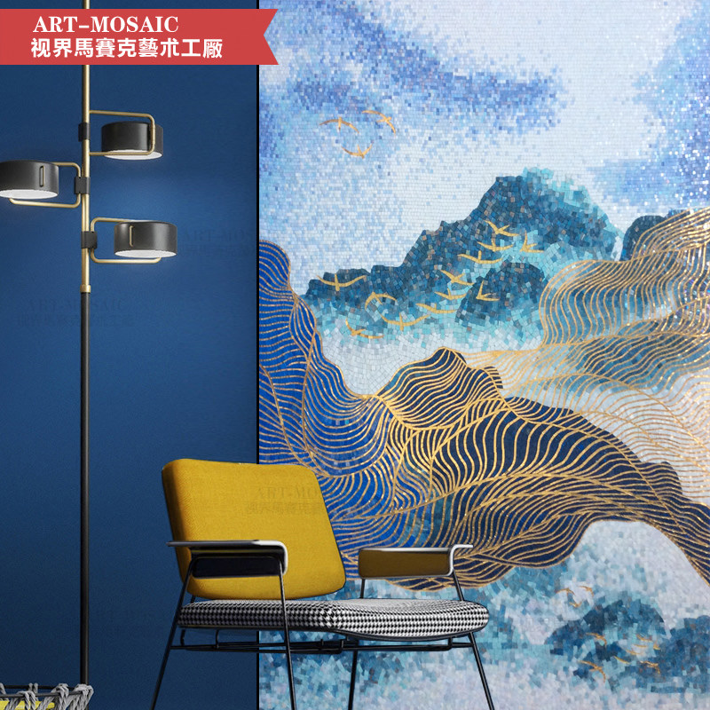 The essence of individual character contracted abstract Mosaic cuts wall jigsaw of ceramic tile setting of corridor of porch sitting room to decorate mural