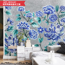 Personality Customized modern minimalist toilet Art mosaic Scissors Painting Bathroom Genguan Background Wall Sticker Mural