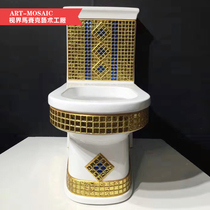  European-style bathroom mosaic toilet bathtub wash basin factory direct sales can be customized