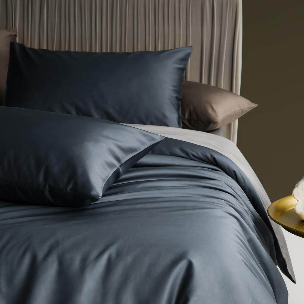 Sleep well 100 long-staple cotton solid color double spell cotton high-end kit simple bedroom bedding quilt cover