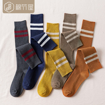  Calf socks black pressure thin leg mid-tube socks Japanese jk stockings high-tube spring and autumn knee-length socks womens tide ins