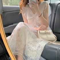 Fan Squad Fairy nude dress exquisite crocheted small flying sleeves fairy exclusive dress