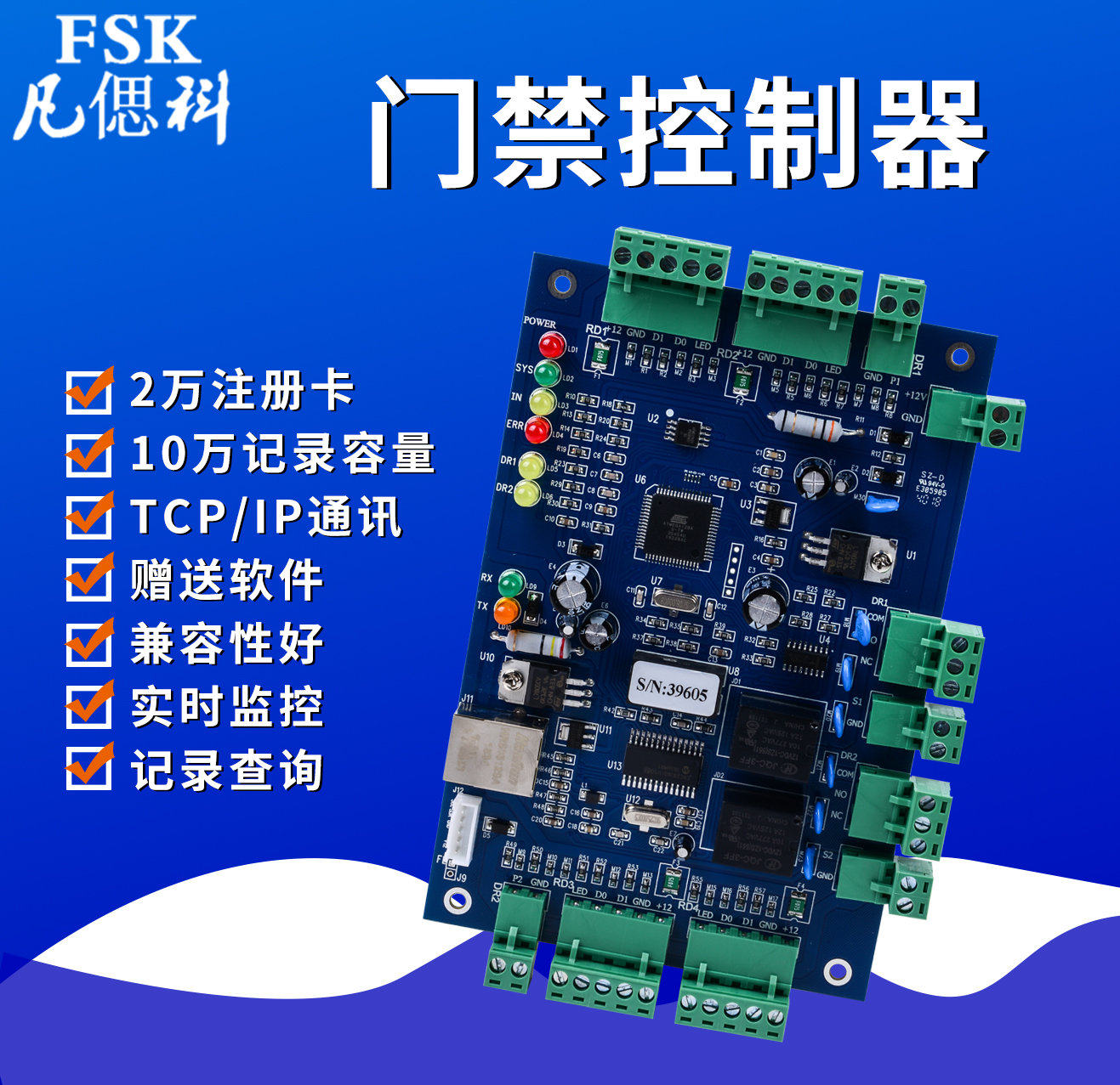 Network access control system magnetic lock card reader controller