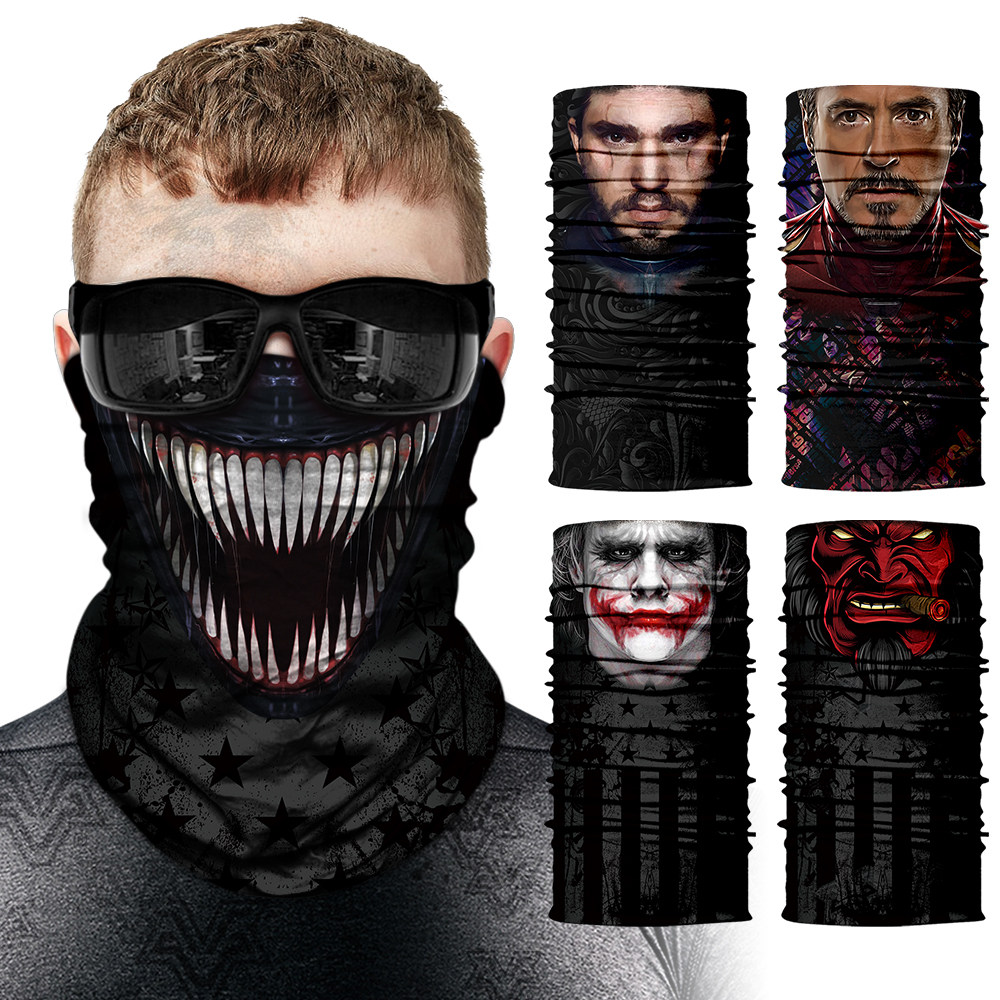Hip Hop Neck Outdoor Sun Mask Cycling Locomotive 3D Face Neck - Prevention Magic Headscarf Woman