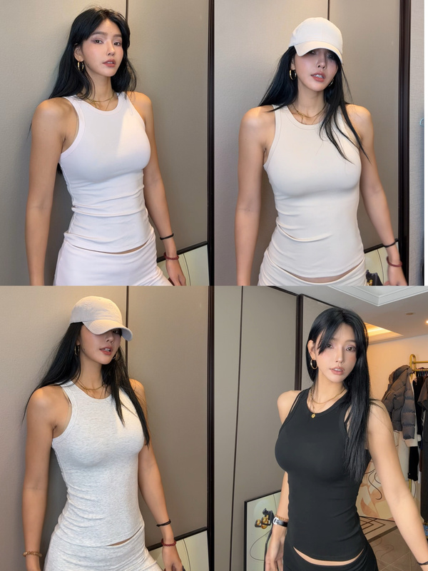 Card Wear ~ Replacement Four-Color Vest with Cha-Waist Pure Cotton Slimming Look Vest for Women