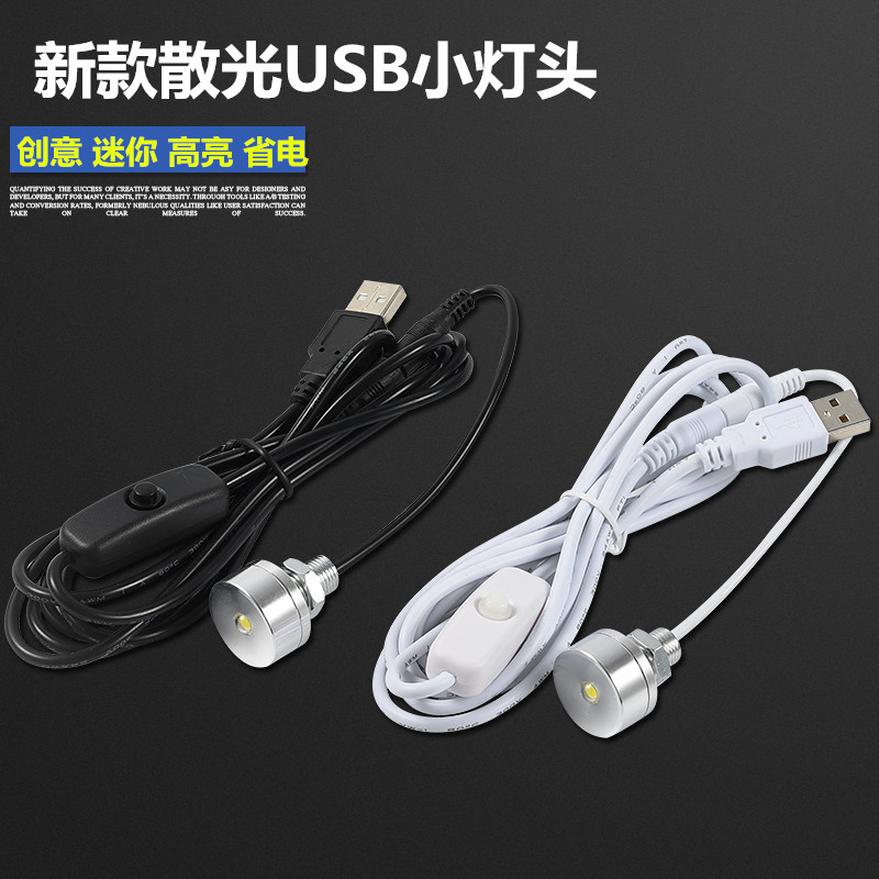 High power 1W light Pearl USB lamp 5V DC Mobile charging charger computer USB port table lamp wood art product light