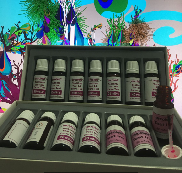 Germany arcotest Dyne liquid 28 32 34 36 38 to 72 Dyne potion ink Pink Blue