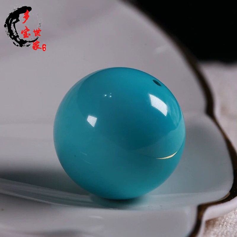 Pure natural raw mine green pine stone bulk pearl high porcelain without optimized round bead single bead return strived beads with beads top beads waist bead accessories