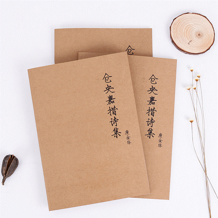 Cangyang Gyatso Poetry Integrated Human Practice Copybook Hard Pen Calligraphy Pen Adult Student Running Script Copybook Thin Gold Body Copybook