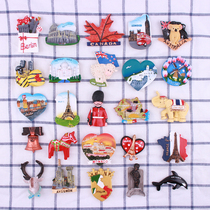 European and American travel refrigerator stickers souvenirs world travel 3d resin foreign magnet magnets