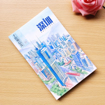 Shenzhen hand-painted postcard tourist souvenir gift Diwang Building Wutong Mountain Shenzhen University Happy Valley