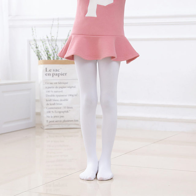 Spring and summer girls practice dance pantyhose children's pantyhose velvet white dance socks