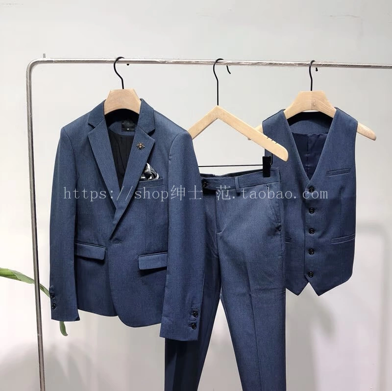 Quạt quý ông 2018 Thời trang mới Nhiều màu hoang dã Hàn Quốc Slim Men Một nút Casual Bộ đồ đơn giản vest nam đẹp
