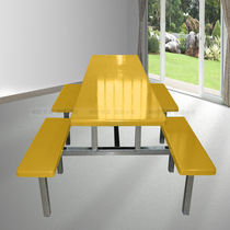 Spot 8 people bits GRP conjoined dining table and chairs combined school canteen folding dining table and chairs for students