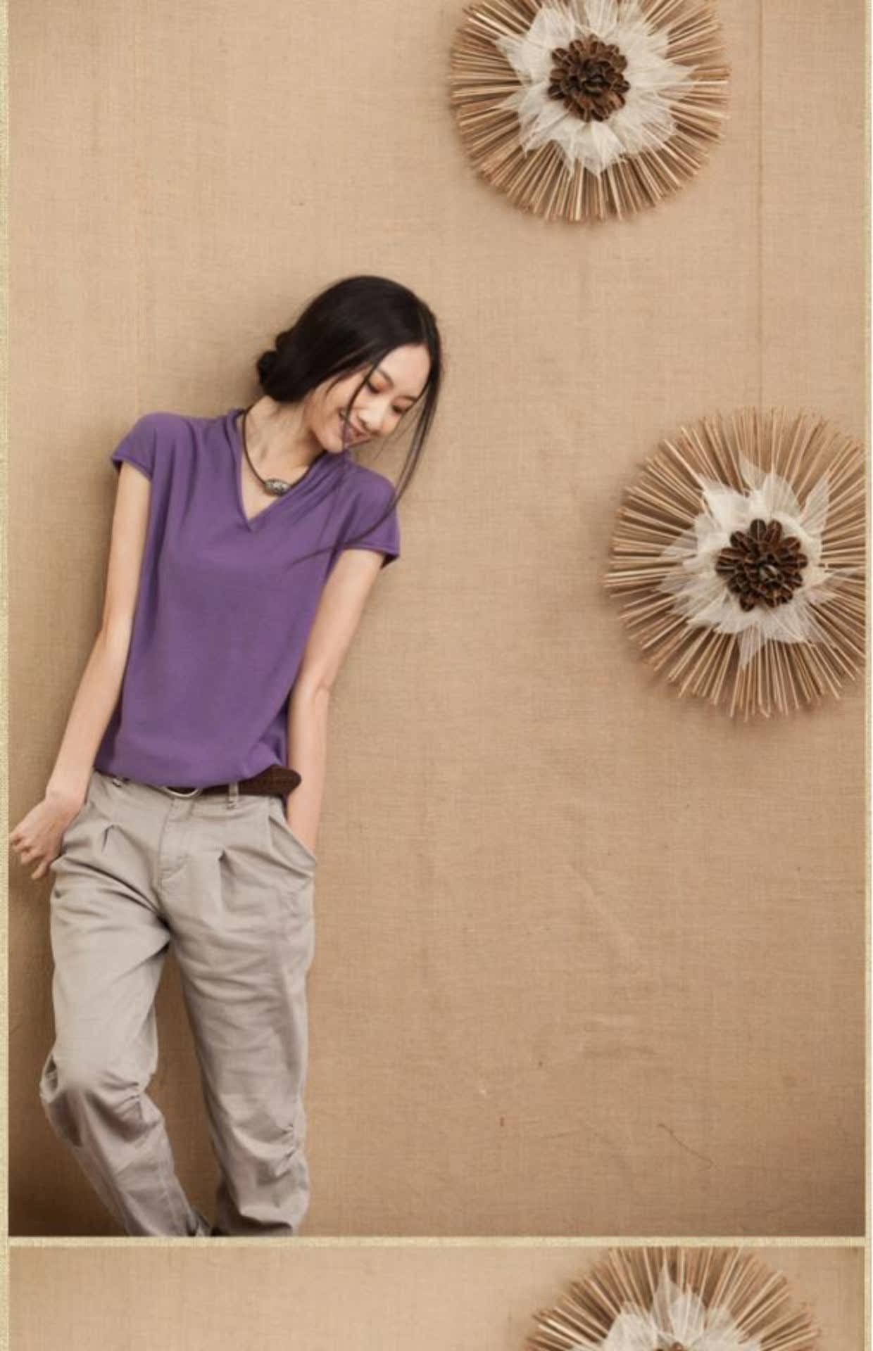 Miễn phí vận chuyển! Mùa hè phong cách mới Phong cách Siqin nữ trùm đầu ngắn tay mỏng phần kích thước lớn set áo len nữ 4 màu thời trang nữ 2021