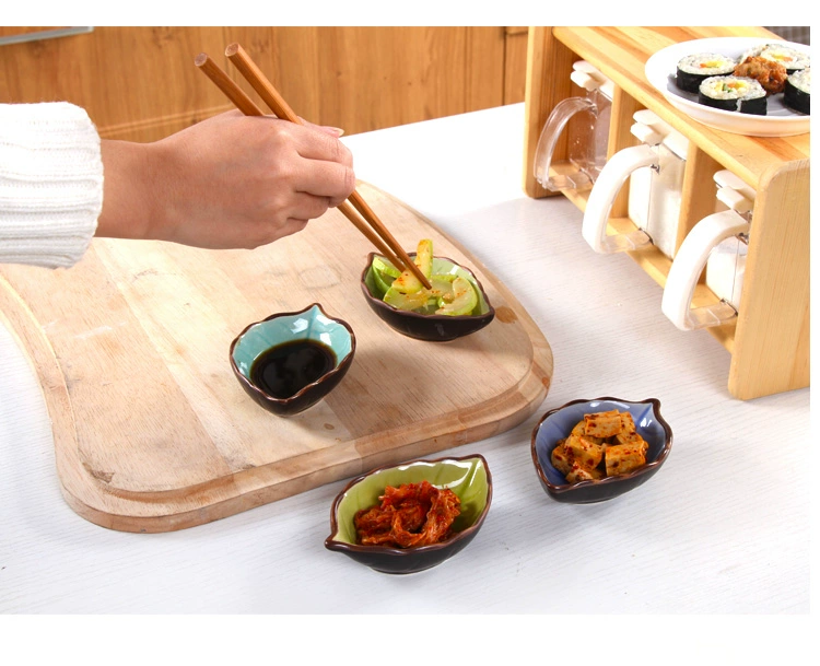 Đồ gia dụng gốm nhỏ sáng tạo Bộ đồ ăn Nhật Bản gia vị nước sốt món ăn dưa chua đĩa snack đĩa nước tương giấm món ăn - Đồ ăn tối